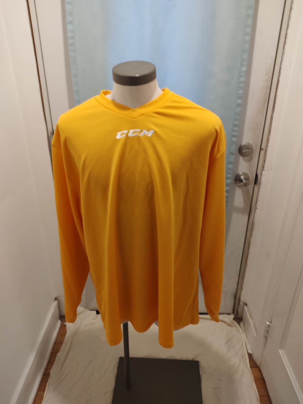 CCM Men's Long Sleeve Training Jersey in Yellow